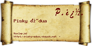 Pisky Édua névjegykártya